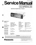 Сервисная инструкция Panasonic CQ-DP800LEE