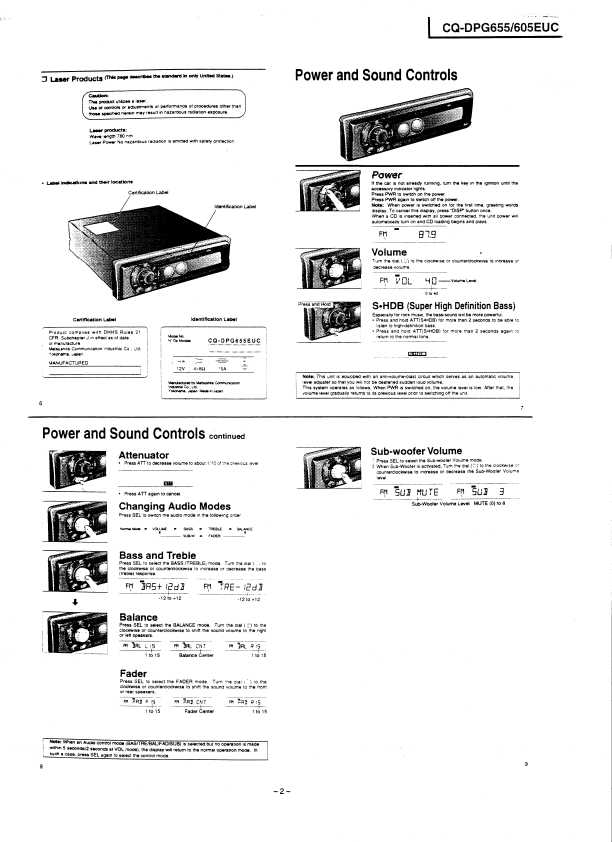 Сервисная инструкция Panasonic CQ-DPG605EUC, CQ-DPG655