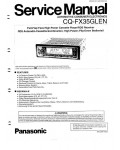Сервисная инструкция Panasonic CQ-FX35GLEN