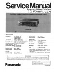 Сервисная инструкция Panasonic CQ-FX77LEN