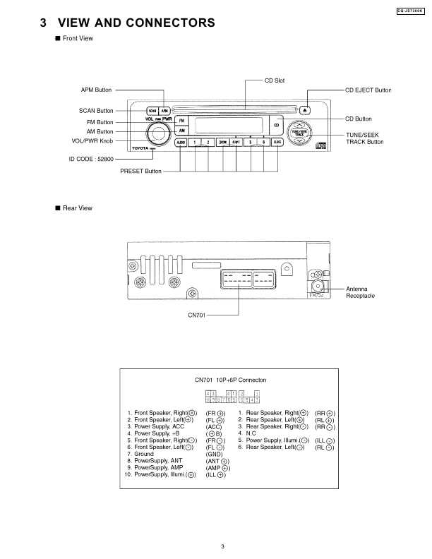 Сервисная инструкция Panasonic CQ-JS7300K (TOYOTA)