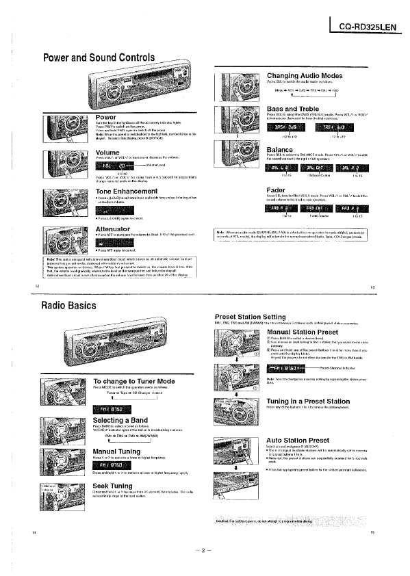 Сервисная инструкция Panasonic CQ-RD325