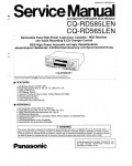 Сервисная инструкция Panasonic CQ-RD565LEN, CQ-RD585LEN