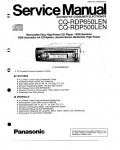 Сервисная инструкция Panasonic CQ-RDP500LEN, CQ-RDP650LEN