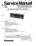 Сервисная инструкция Panasonic CQ-RDP965LEN