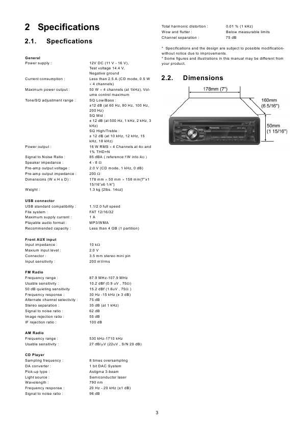 Сервисная инструкция Panasonic CQ-RX450U