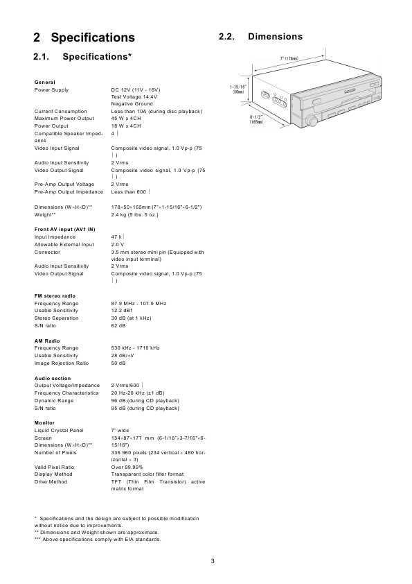 Сервисная инструкция Panasonic CQ-VD5005L, CQ-VD5005U