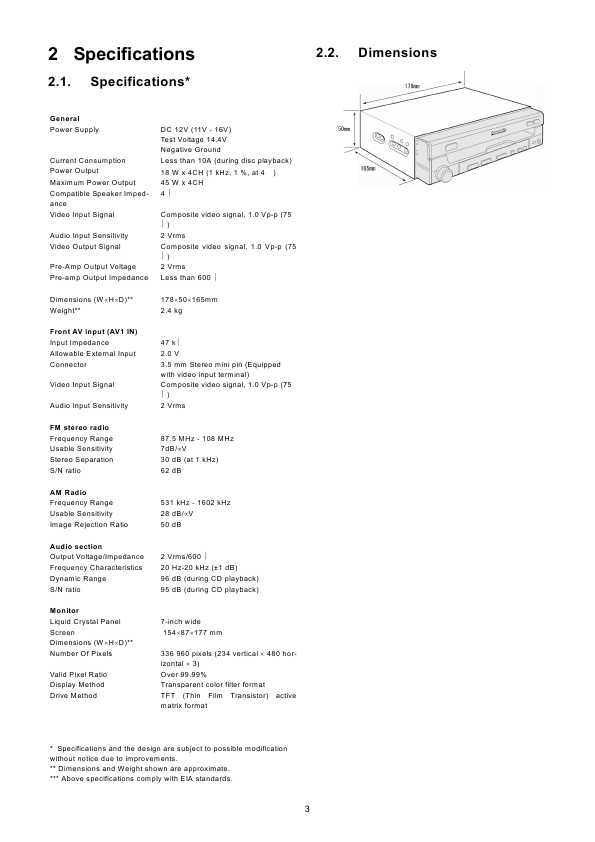 Сервисная инструкция Panasonic CQ-VD5005W