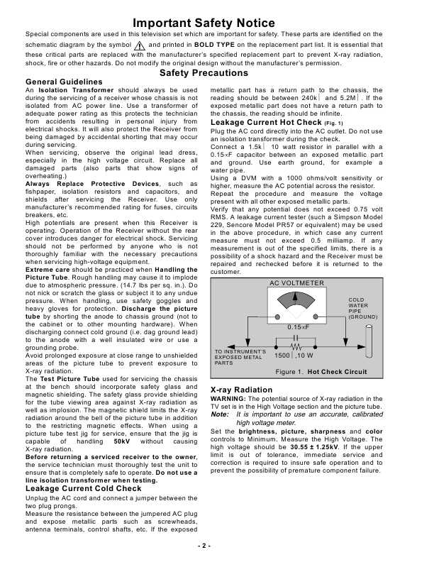 Сервисная инструкция Panasonic CT-27SX12F