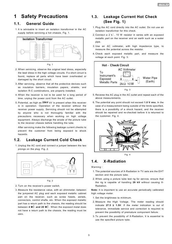 Сервисная инструкция Panasonic CT-F2136LC, GP42 CHASSIS