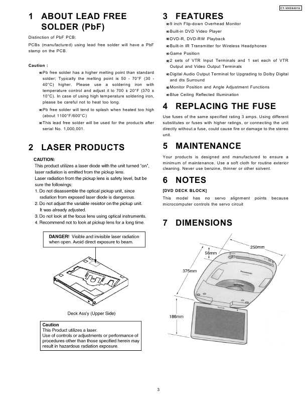 Сервисная инструкция Panasonic CY-VHD9401U