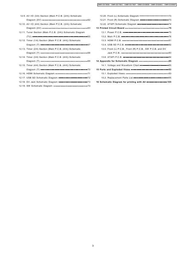 Сервисная инструкция Panasonic DMR-EX78, DMR-EX88