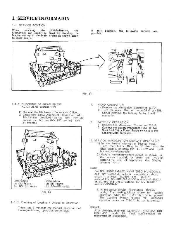 Сервисная инструкция Panasonic K-CHASSIS (MECHANICAL VHS)