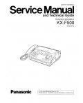Сервисная инструкция Panasonic KX-F500