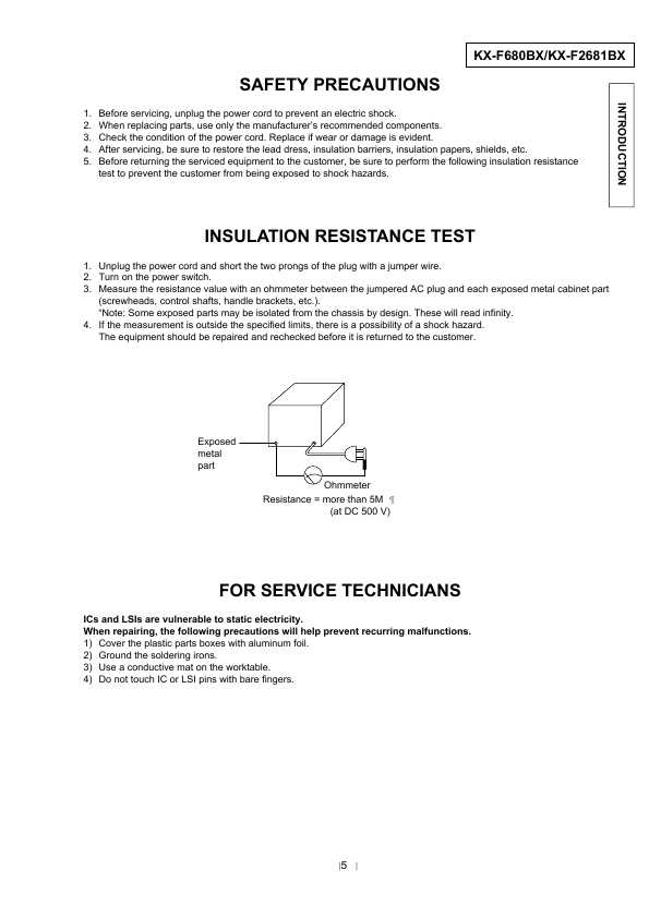 Сервисная инструкция Panasonic KX-F680BX