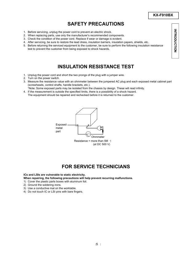 Сервисная инструкция Panasonic KX-F910BX