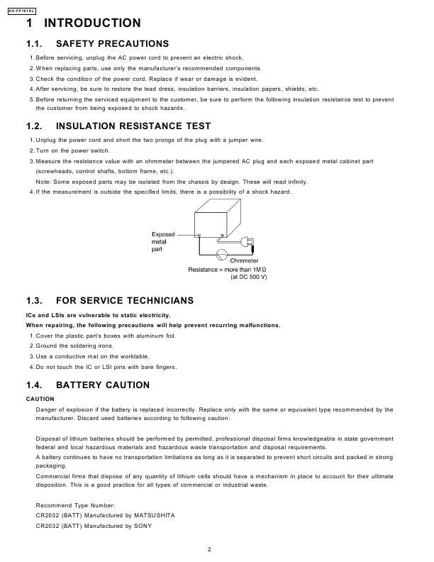 Сервисная инструкция Panasonic KX-FP101AL