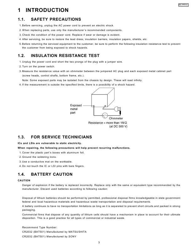 Сервисная инструкция Panasonic KX-FP81C