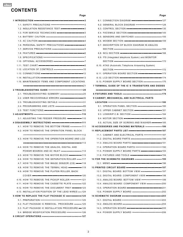 Сервисная инструкция Panasonic KX-FP85