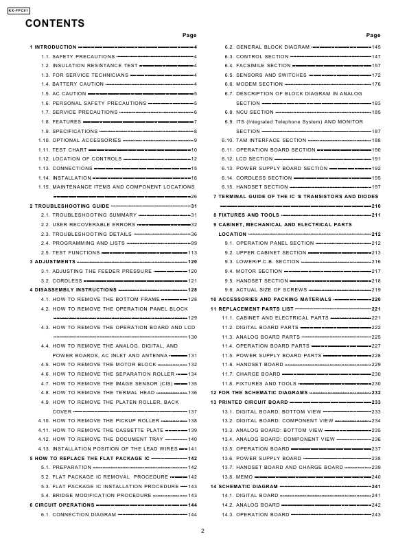 Сервисная инструкция Panasonic KX-FPC91