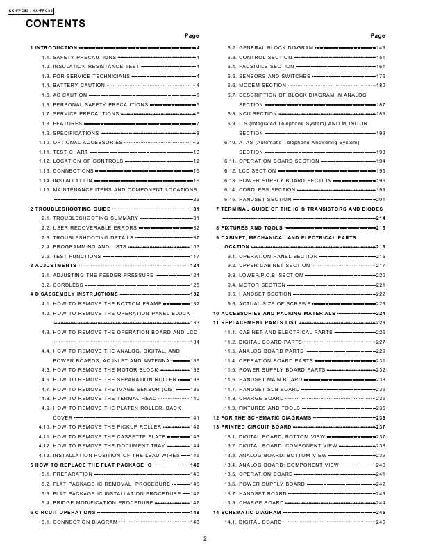 Сервисная инструкция Panasonic KX-FPC95