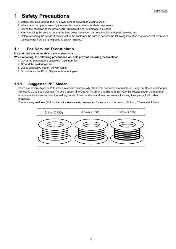 Сервисная инструкция Panasonic KX-FT931LA