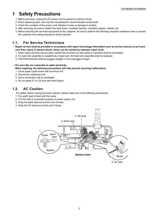 Сервисная инструкция Panasonic KX-FT981ME, KX-FT987ME