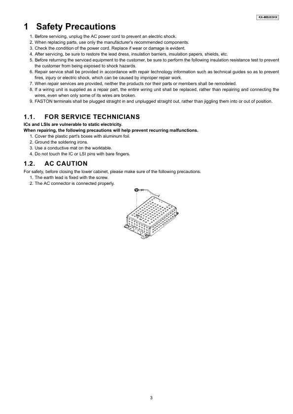 Сервисная инструкция Panasonic KX-MB263HX