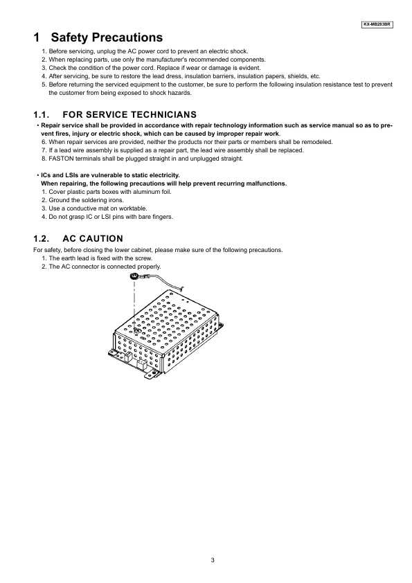 Сервисная инструкция Panasonic KX-MB283BR