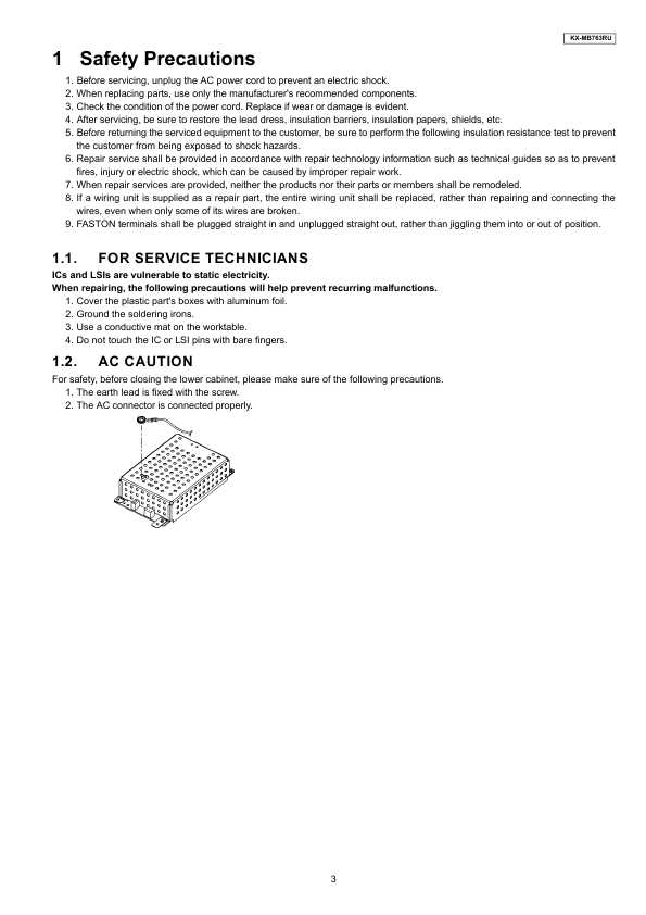 Сервисная инструкция Panasonic KX-MB763RU