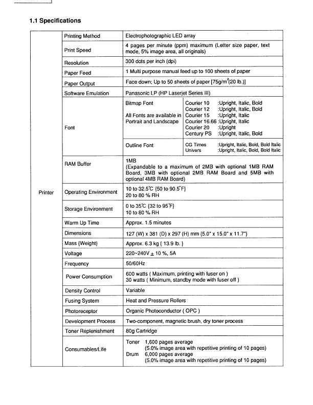 Сервисная инструкция Panasonic KX-P4401