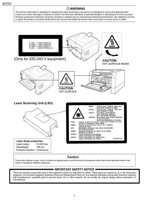 Сервисная инструкция Panasonic KX-P7100