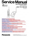 Сервисная инструкция Panasonic KX-TC100W