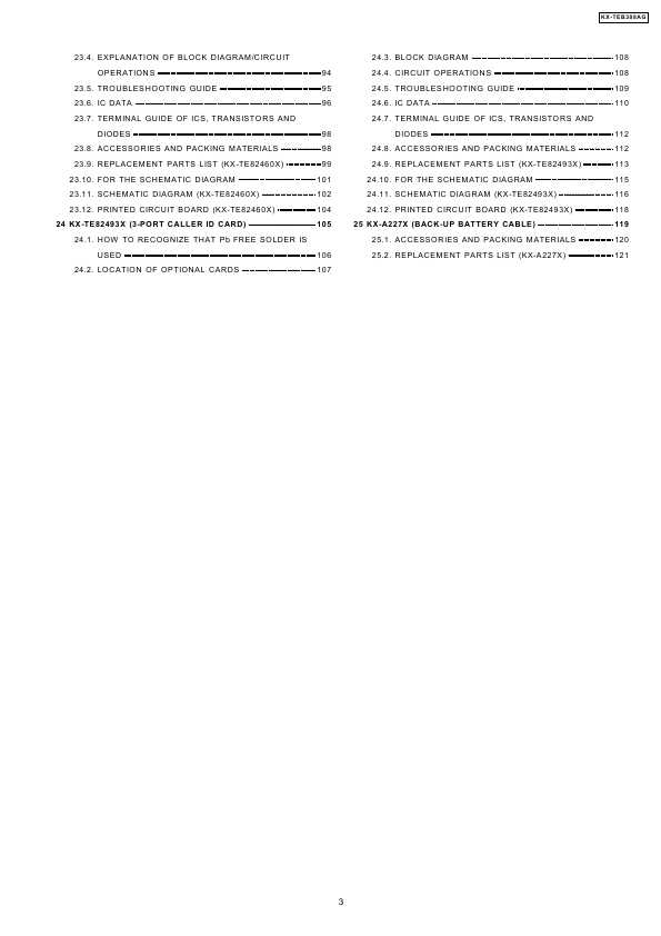 Сервисная инструкция Panasonic KX-TEB308AG