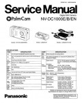 Сервисная инструкция Panasonic NV-DC1000B, E, EN