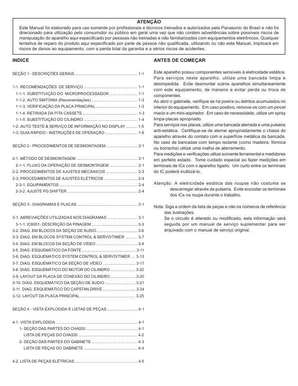 Сервисная инструкция Panasonic NV-FJ605BR, NV-SJ405BR