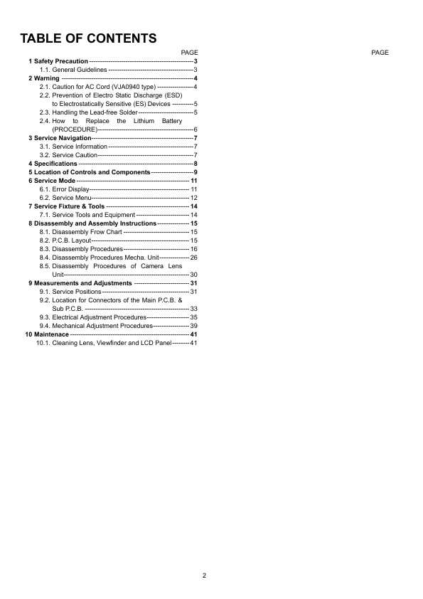 Сервисная инструкция Panasonic NV-GS280, NV-GS300, NV-GS308