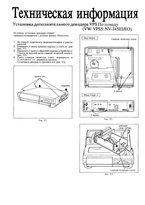 Сервисная инструкция Panasonic NV-J45