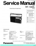 Сервисная инструкция PANASONIC RF-1680L