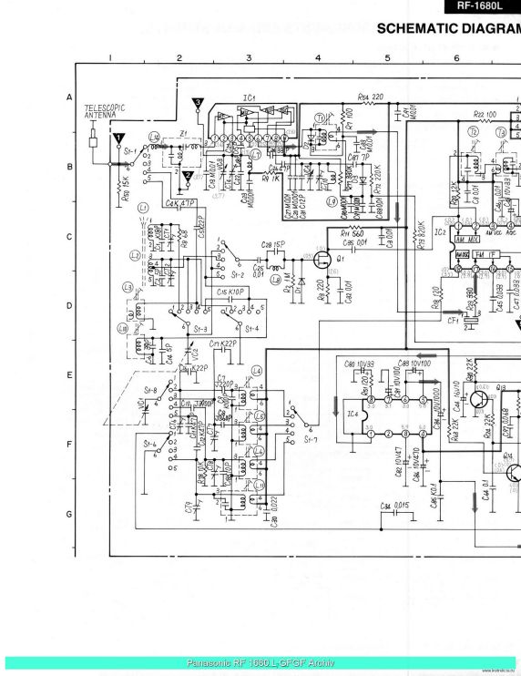 Сервисная инструкция PANASONIC RF-1680L