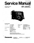 Сервисная инструкция Panasonic RF-2900