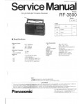 Сервисная инструкция Panasonic RF-3500