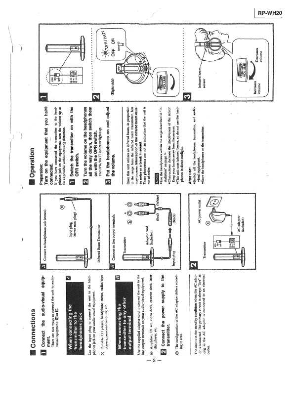 Сервисная инструкция Panasonic RP-WH20