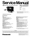 Сервисная инструкция Panasonic RQ-SX22V