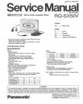 Сервисная инструкция Panasonic RQ-SX50V