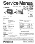 Сервисная инструкция Panasonic RQ-SX60F, RQ-SX65F