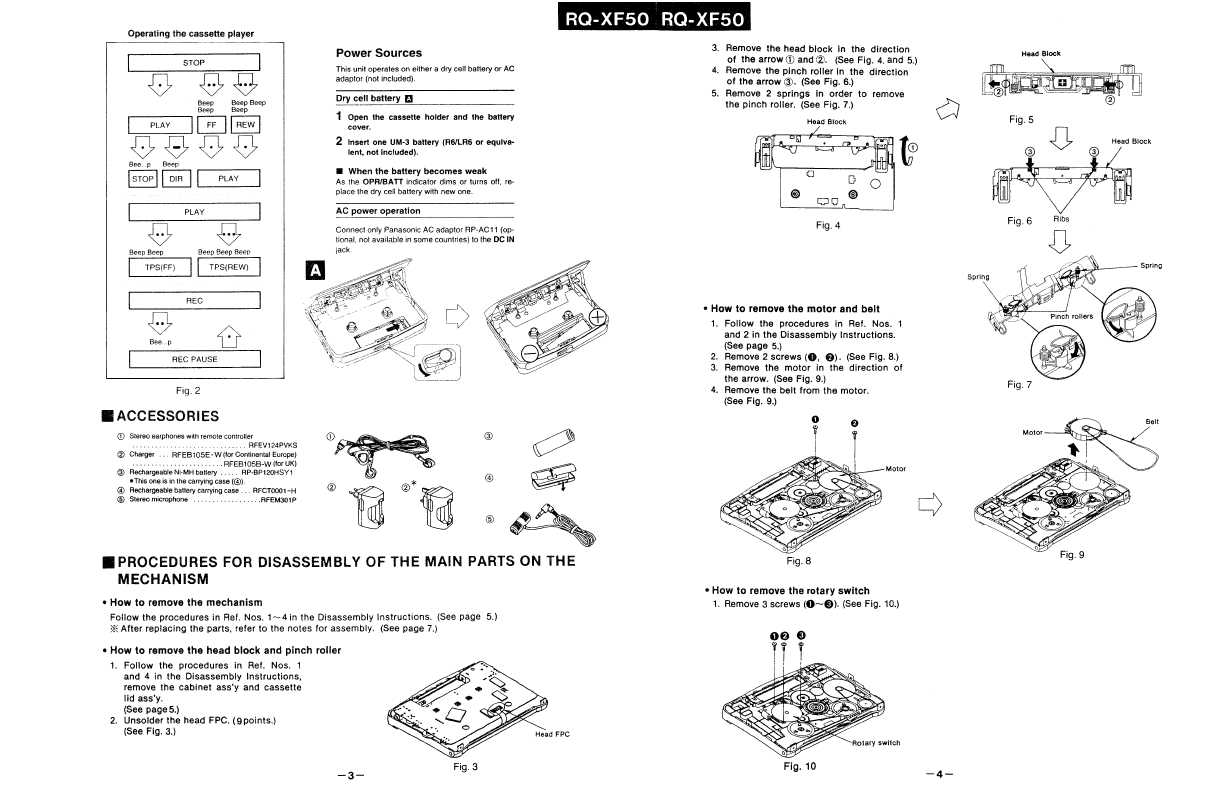 Сервисная инструкция Panasonic RQ-XF50