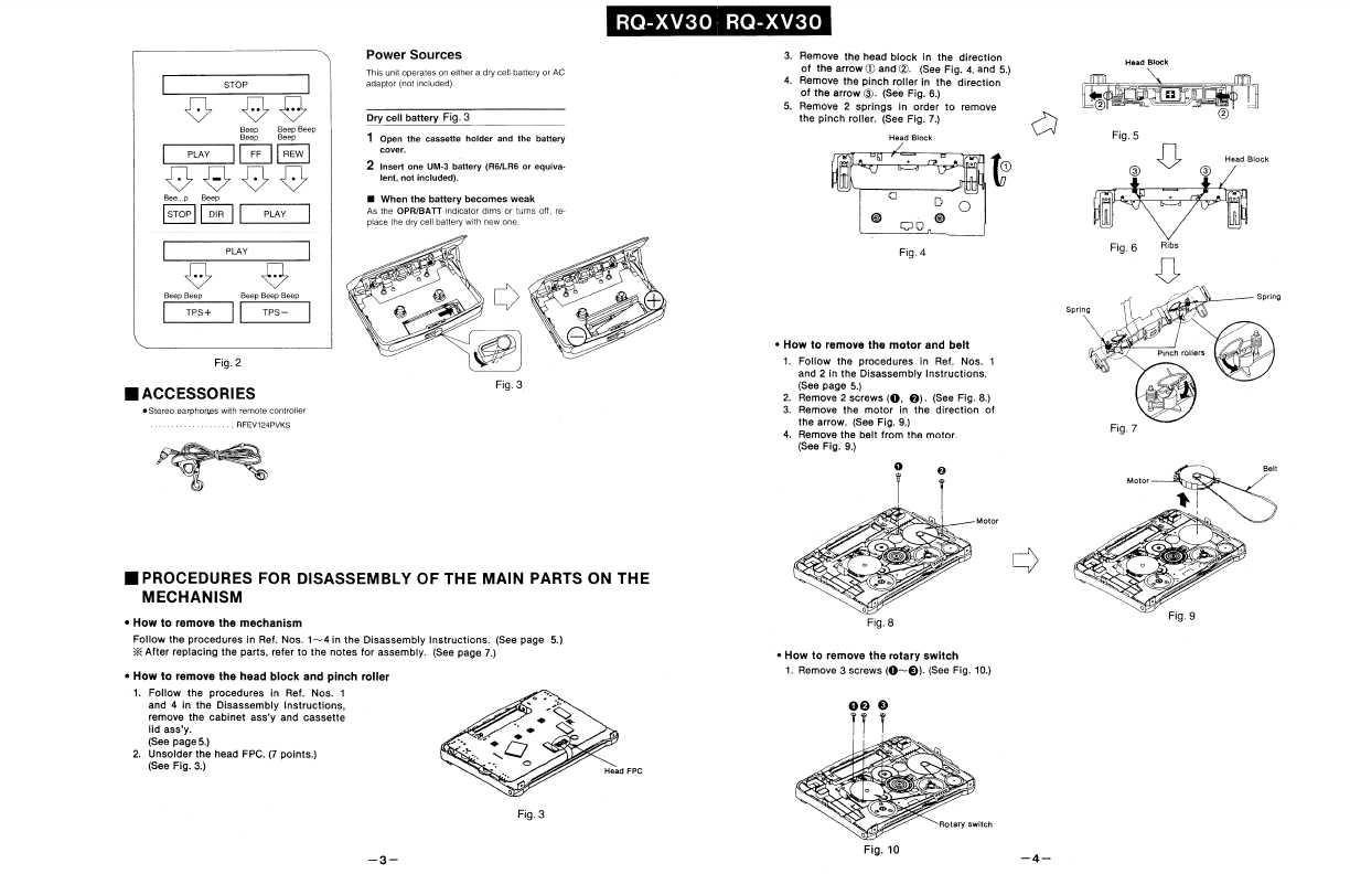 Сервисная инструкция Panasonic RQ-XV30