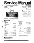 Сервисная инструкция Panasonic RX-DT600