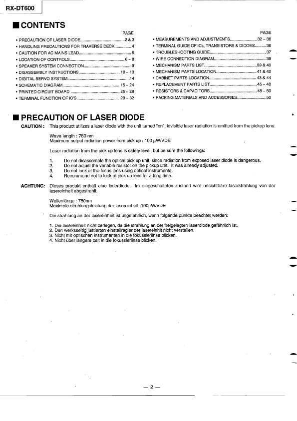 Сервисная инструкция Panasonic RX-DT600